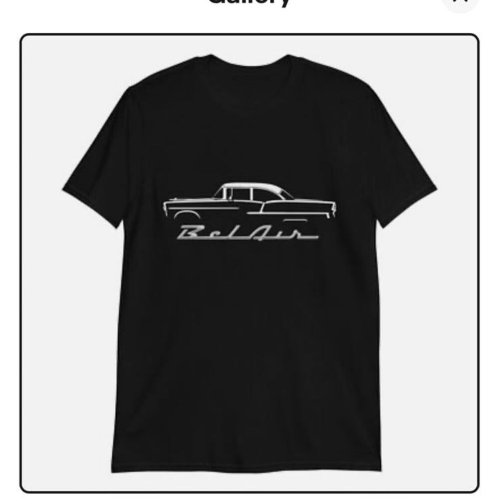 1955 Chevy 55 Belair Bel Air Antique Collector Car Gift ShortSleeve T-Shirt S NW
